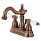 Kingston Brass KB160PLAC Heritage 4" Centerset Bathroom Faucet, Antique Copper KB160PLAC - alternate 1